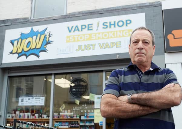 Andy Crammer, owner of Wow Vape in Castleford after thieves stole Â£12,000 worth of equipment.