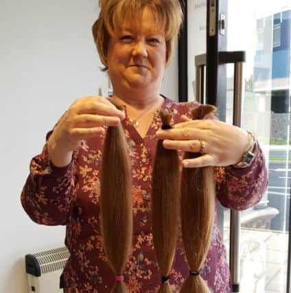 Wendy was able to donate 22 inches of her hair to the Little Princess Trust.