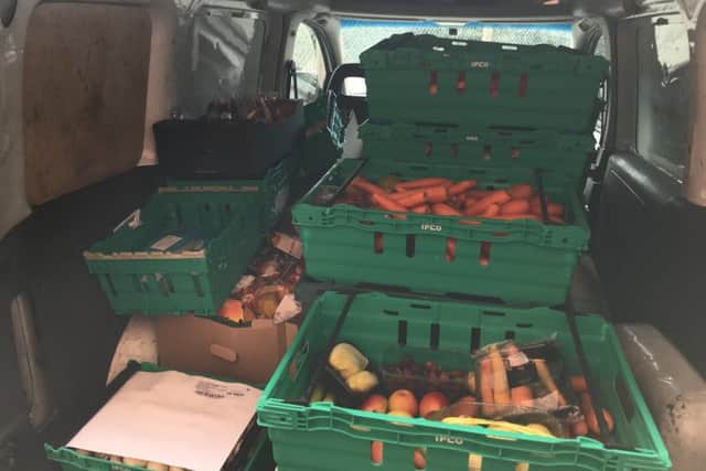 The morning of the launch, TRJFP were able to collect enough food to fill a small van.