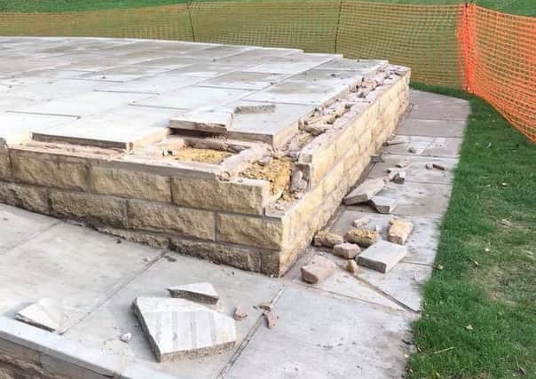 The stage at Friarwood Valley Gardens has been vandalised for a second time.