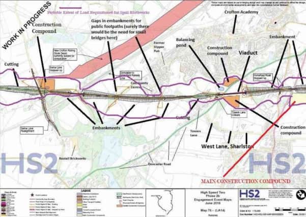Plans: Stop HS2 Crofton has published a map of areas of land it thinks will be claimed by HS2.