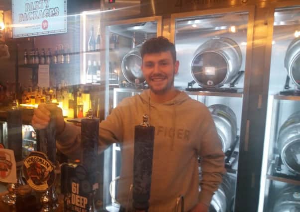 Sam Cotterell, manager at the Calder and Hops in Wakefield.