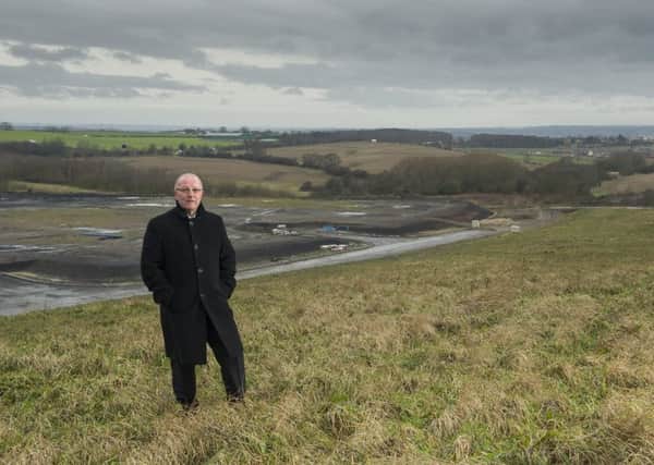 Councillor Dave Dagger at the site of the proposed new Glass Houghton Southern Link Road development in 2015.