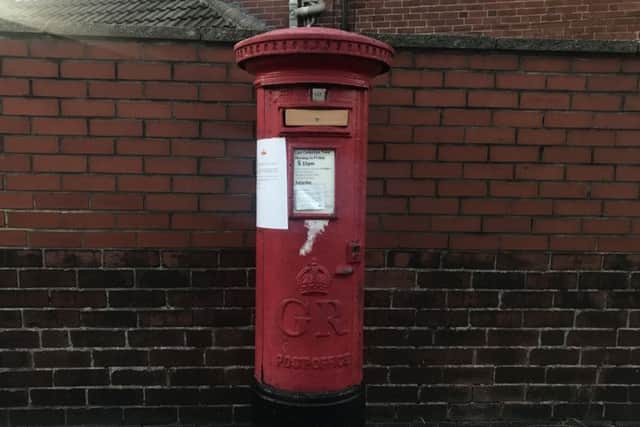 The post box on Agbrigg Road, close to the junction with Oakenshaw Street.