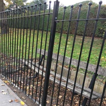 The fence was constructed on Castleford Road, close to Haw Hill Park.