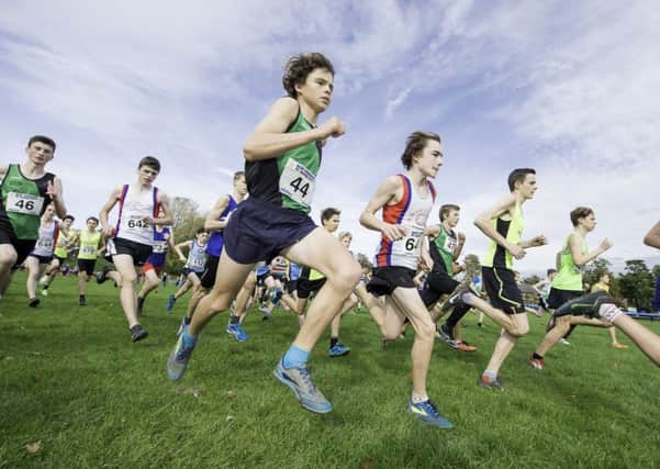 Picture by Allan McKenzie/YWNG - 14/10/17 - Sport - Athletics - Cross Country League, Thornes Park, Wakefield, England - The U15 boys set off.