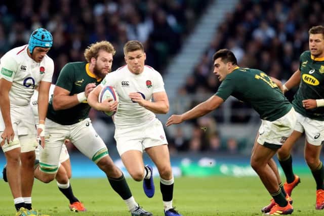 England's Owen Farrell on the charge CREDIT: Andrew Matthews/PA Wire