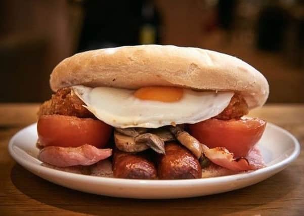 Morrisons biggest breakfast sandwich crams 10 items into one seven-inch bap.