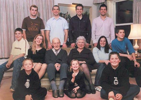 LÃ©a Brooke, pictured centre right, with her family before her death.