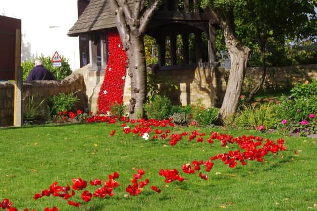 The river of poppies in Allerton Bywater.