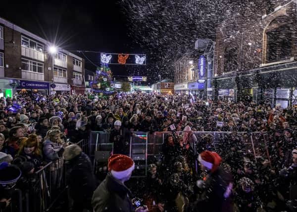 Christmas Lights are switched on in Castleford.