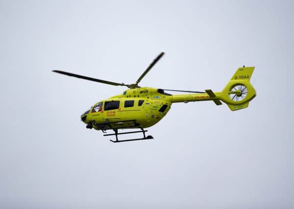The Yorkshire Air Ambulance was called after a man came off his motorbike in Pontefract.