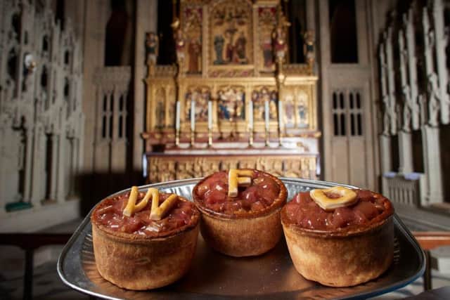 Three of the smaller rhubarb-topped WFD PIEs in Wakefield Cathedral