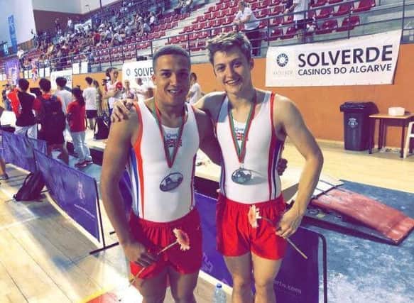 Wakefield Gym Club's Elliott Browne and Johnny Rimmer won medals at the World Cup in Portugal.