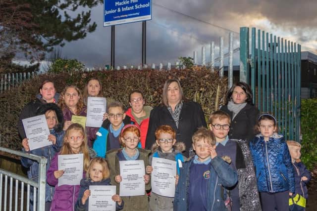 Parents with children at Mackie Hill School were furious when the plans were revealed last month. 
Picture by Lee Ward.