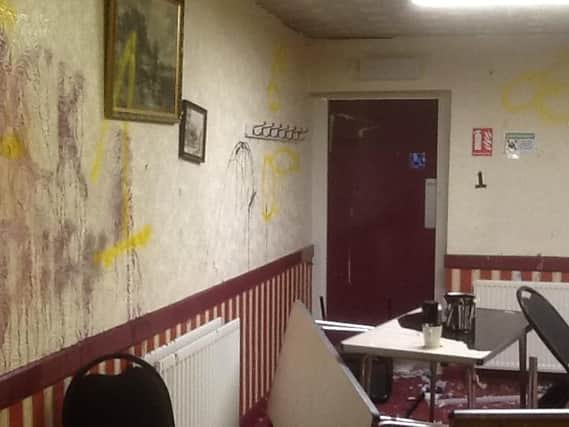 Vandals targeted Outwood Memorial Hall over Christmas.