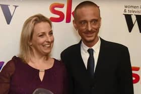 Gill Isles with Mackenzie Crook at the awards.