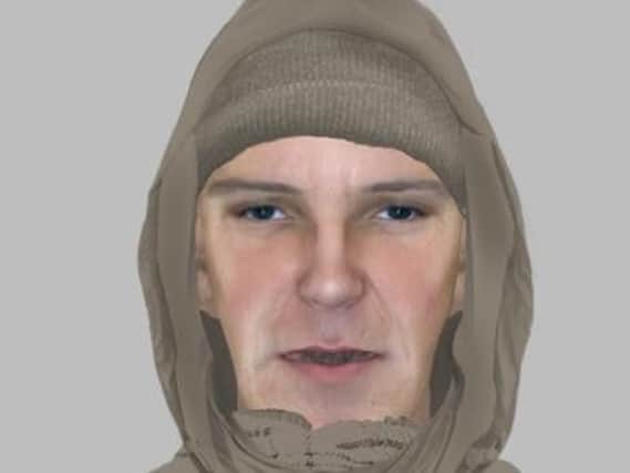 An efit of the man police want to speak to.