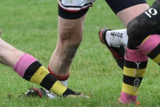 A close-up of the nasty injury suffered by Boot. PIC: Mike Robey Photography.