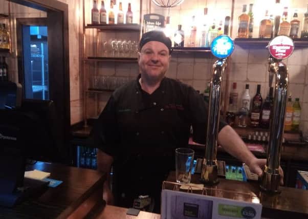 Drop in: Keg and Kitchen assistant manager David Allison.