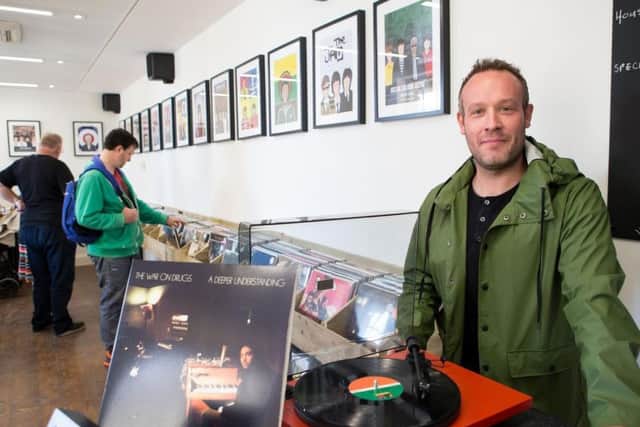 Mark Richardson, at Loafers Vinyl and Coffee, Piece Hall, Halifax
