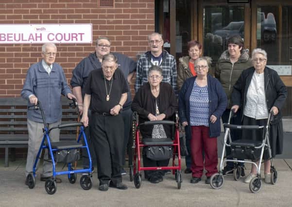 Residents of Beulah Court  in Knottingley are angry over the possible closure of their homes. Picture Scott Merrylees