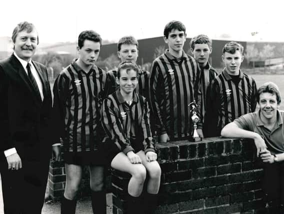 Flanshaw Special School. Six-a-side football team. Published in the Wakefield Express April 6 (year not known).