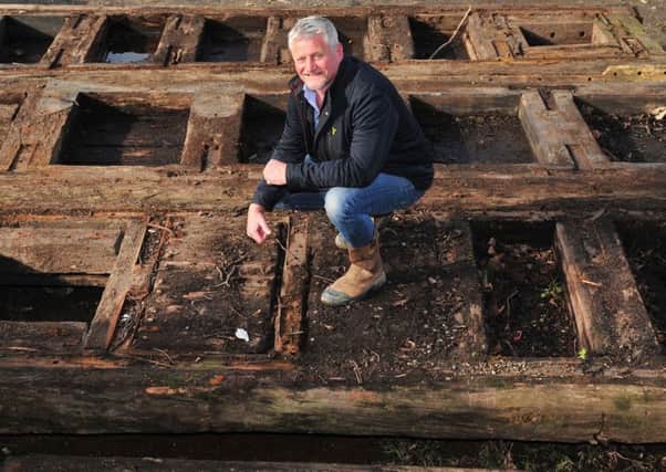 Welcome to Yorkshire garden designer Mark Gregory with the old lock gates.