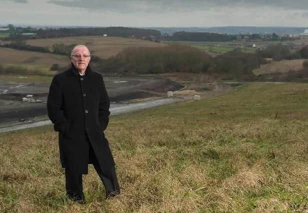 Coun David Dagger at the proposed site for the Glass Houghton link road in 2015 when he was Wakefield Councils cabinet member for highways and transport.