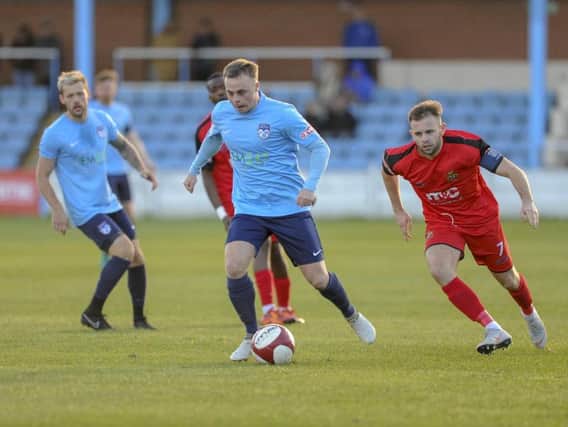 Chris Chantler scored the only goal at Pickering Town last weekend.