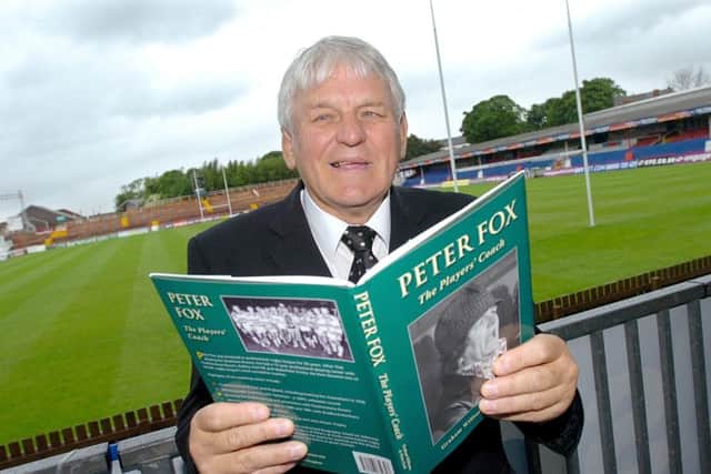 Peter Fox at launch of his book 'The Players Coach' at Belle Vue Stadium Wakefield.