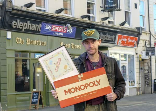 Myles Linden is hoping to raise money for charity with his Monopoly idea.