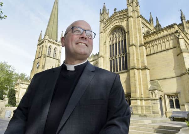 The Rev Canon Simon Cowling at Wakefield Cathedral.