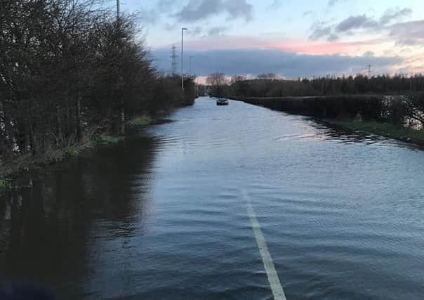 Flood on Barndale Road, picture by West Yorkshire Police - Leeds East.