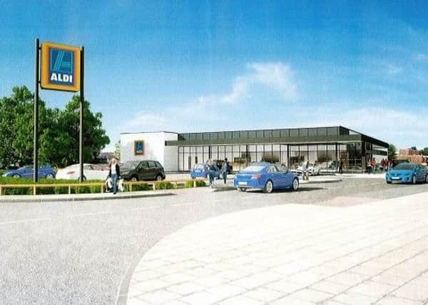 An artist's impression of how the new Aldi store would look in South Elmsall.