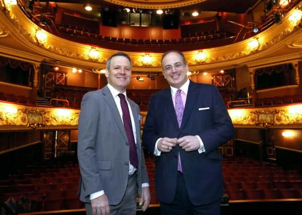 Matt Smith, Chief Executive of Key Fund with the Minister for Arts, Heritage and Tourism, Michael Ellis at Wakefield Theatre Royal.  Picture: Richard Doughty Photography