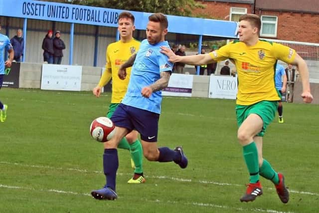 Tom Greaves scored twice as Ossett moved into fourth spot. PIC: John Hirst.
