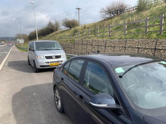 An uninsured driver was pulled over by police after failing to stop for a red light in Wakefield this morning. Picture: West Yorkshire Police