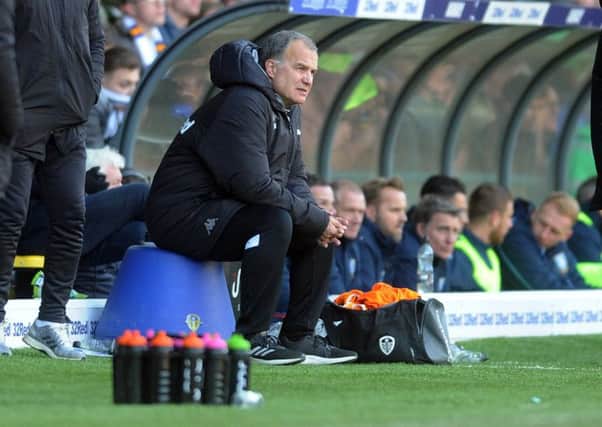 Leeds United boss Marcelo Bielsa, refusing to get carried away by his side's position in the league.