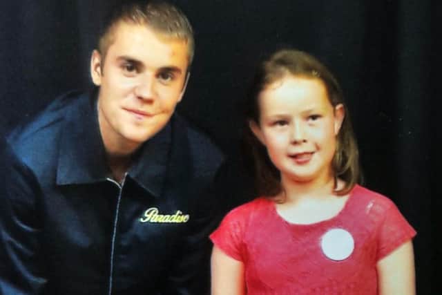 Ruby met Justin Bieber.