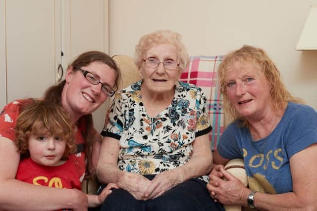 Margaret Hammond with her family.