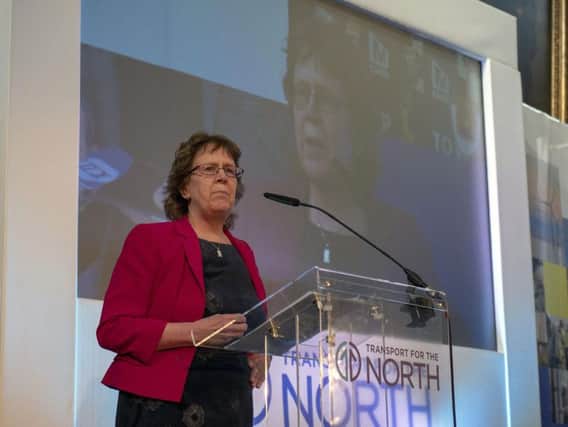 Judith Blake at Transport for the North (TfN) inaugural conference at Cutler's Hall in Sheffield in February. Picture: Scott Merrylees.