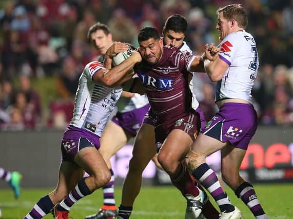 Kelepi Tanginoa made 12 appearances for Manly Sea Eagles last year. PIC: Jason McCawley/Getty Images.