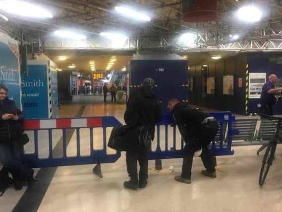 Platforms have been blocked off at Leeds
