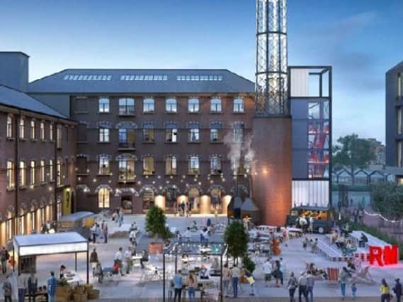 An artist's impression of how Rutland Mills could look after redevelopment.