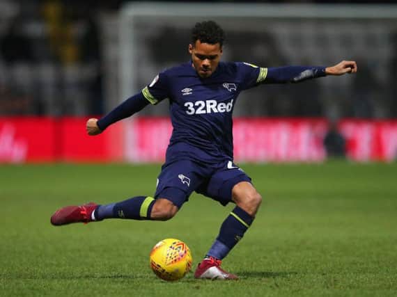 Duane Holmes in action for Derby County last season. PIC: Alex Livesey/Getty Images.