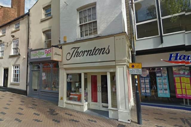 Thorntons, on Westgate, will close on Sunday, June 22. Picture: Google Maps.