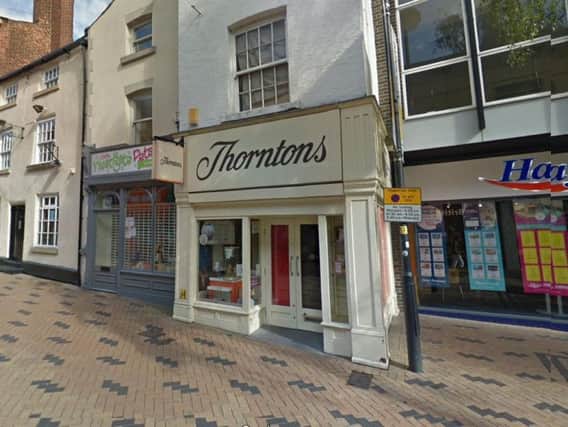 Thorntons, on Westgate, will close on Sunday, June 22. Picture: Google Maps.