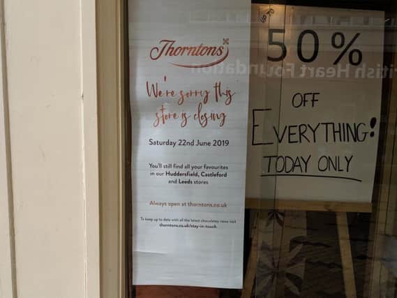 Thorntons is seeking "other employment opportunities" for staff at its Wakefield store, which is set to close this weekend.
