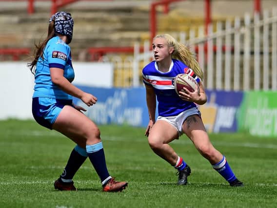 Chloe Billington scored the winning try as Wakefield set up a semi-final with Castleford Tigers. PIC: Paul Butterfield.